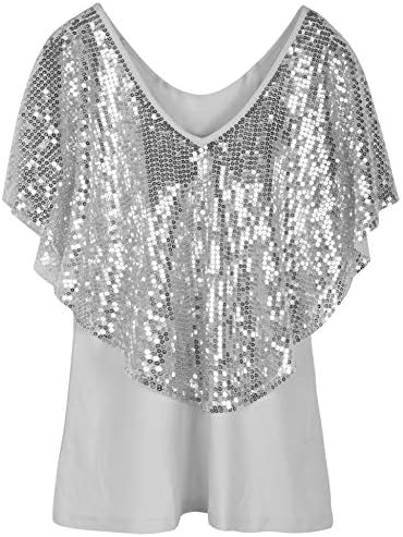 silver sequin tunic top