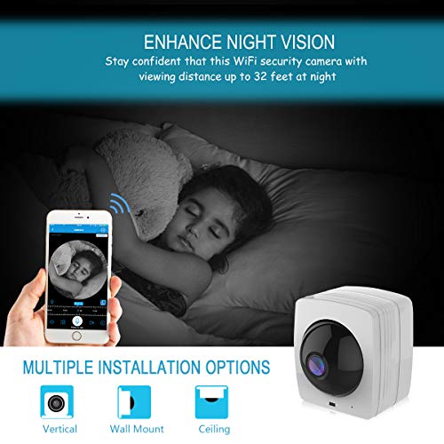 Security Camera WiFi IP Camera -1080P Home Wireless Baby/Pet Camera PORTOCAM 360° Fisheye Panoramic Camera with Motion Detection, Two-Way Audio, Night Vision and Remote Monitoring