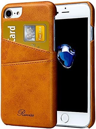 iPhone 6s Plus Wallet Case, 6 Plus Card Slot Phone Leather Case By Rssviss, Slim Leather Back Case with card holder for iPhone 6/6S Plus - Orange,5.5 inch
