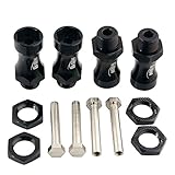 Shaluoman Wheel Hex Driver 12mm Turn 17mm Hex Adapter 30mm Extension Black Fit RC Truck