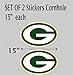 2 Green Bay Packers NFL vinyl sticker decal for cornhole 15