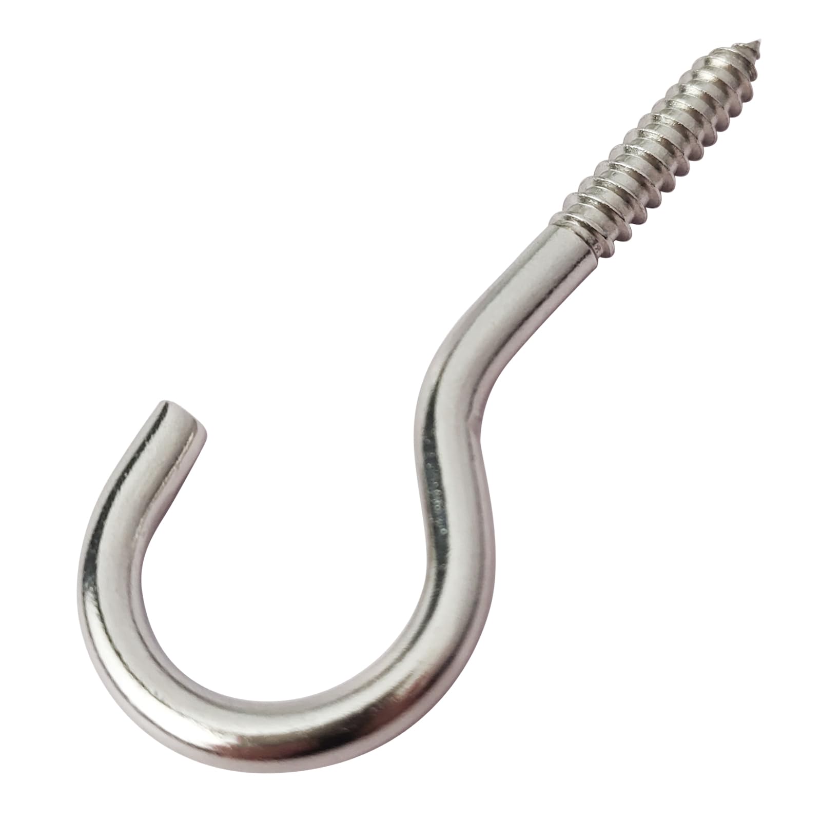 30 PCS Stainless Steel (304) Screw-in Hooks 3 Sizes 40mm 50mm 65mm Eyelet Screw Hooks Sturdy Cup Hooks for Hanging Outside Lights โ image 1