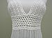 Fringe Bikini Halter Crop Top Handmade Crochet Swimsuit Summer Beachwear (Ivory) One size