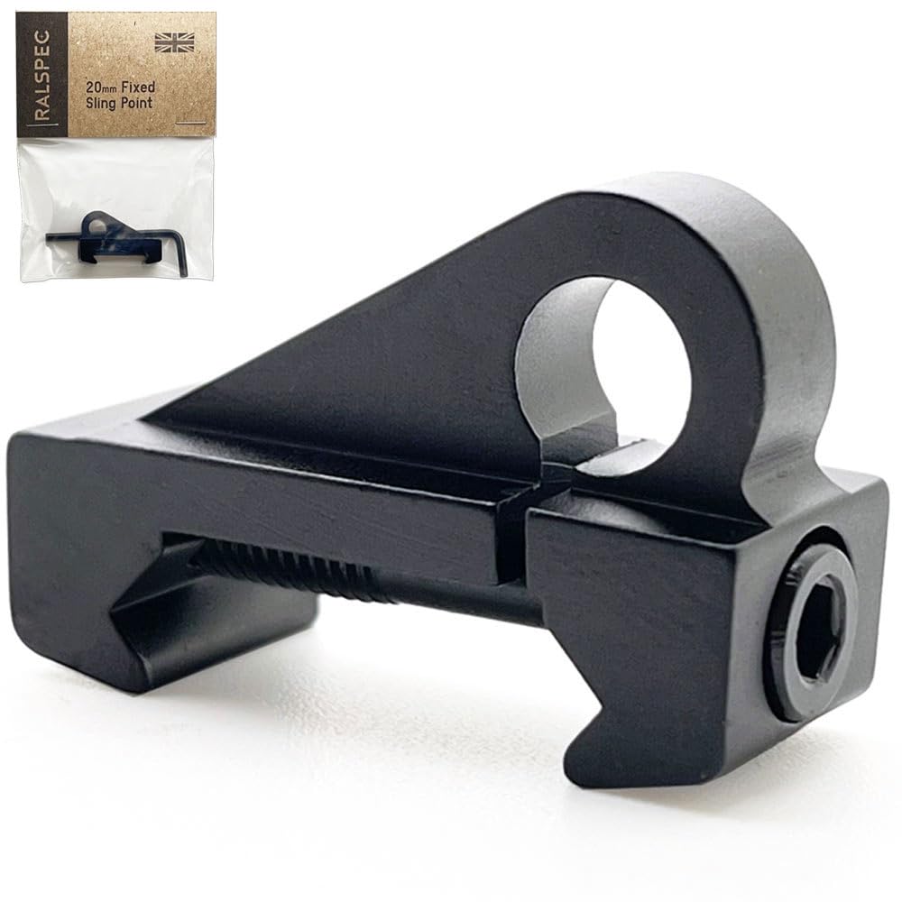 RALSPEC 20mm Tactical Rifle Sling Point Loop Adapter for Weaver Picatinny Rail Mount Airsoft Gun Strap Attachment