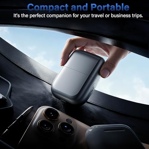 Electric Beard Shaver with LED Display, IPX7 Waterproof Men's Beard Shaver Wet & Dry, Shaver Beard Battery Life 180 Minutes, Lightweight and Quiet, Men's Razor for Beard, Face and Travel