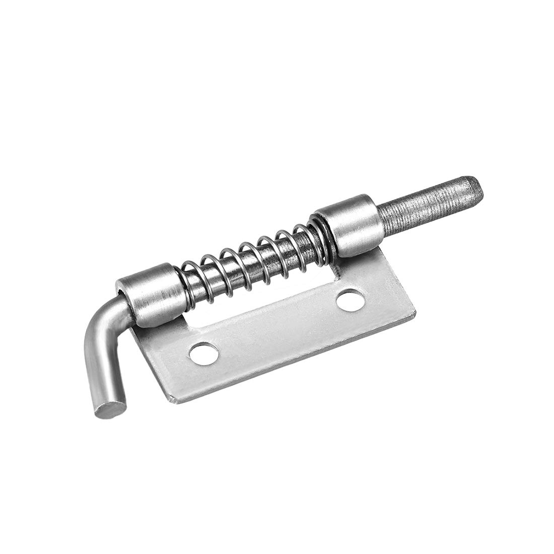 sourcing map Spring Latch, 2.2 Inch Right-Handed Stainless Steel Barrel Bolt Lock for Cabinet Door, 5 Pcs