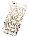 iPhone 6 Case , LA GO GO(TM) Clear Plastic Case Cover for Apple iPhone 6 (4.7 inch) (Henna Lotus Floral Elephant Hindu Ganesh)