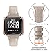 SWEES Leather Bands Compatible with Fitbit Versa, Slim Thin Genuine Leather Replacement Strap for Versa Women (5.5