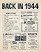 8x10 1944 Birthday Gift // Back in 1944 Newspaper Poster // 81st Birthday Gift // 81st Party Decoration // 81st Birthday Sign // Born in 1944 Print (8x10, Newspaper, 1944)