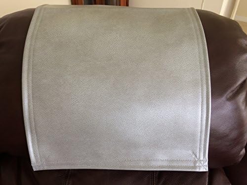 Chair Cover Recliner Pad Headrest Furniture Protector Soft Vinyl Deluxe UF-Sterling Gray 14X30 Sofas Loveseats Theater Seating Chaises