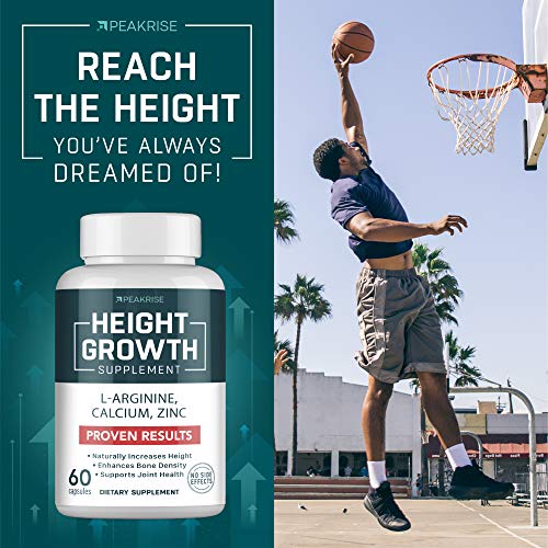 Height Pills - Natural Get Taller Supplement for Bone Grow - Made in USA - Grow Vitamins for Kids & Adults - Growth Pills with Calcium, Vitamin D3 - Height Increase Without Growth Hormone