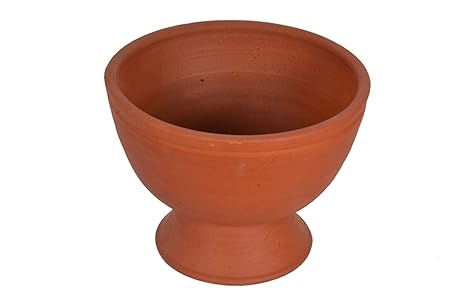 Village Decor Terracotta Money Plant Container, Brown, B * H - 6.5 * 5 inch, 1 Piece