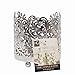 Hosley Metal Jar Candle Sleeves/Holders - Your Choice of Colors and Designs (Silver)