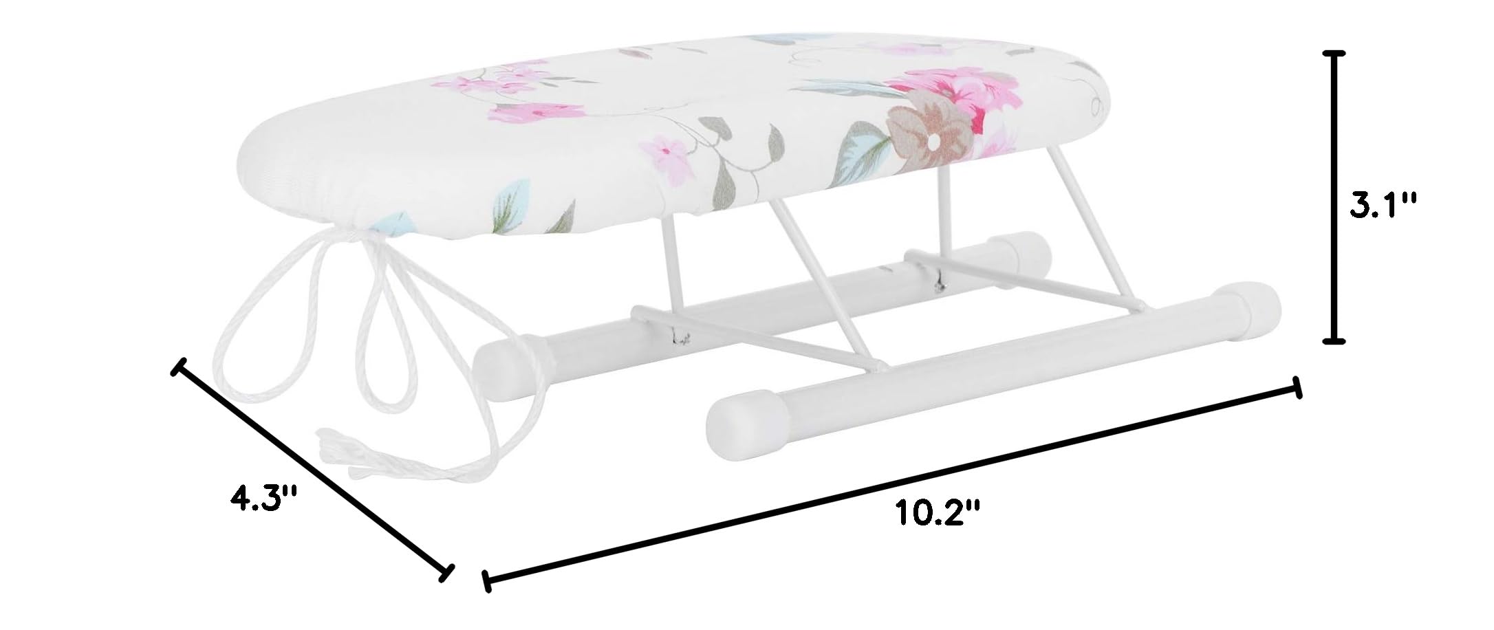 Portable Ironing Board,Mini Ironing Board Tabletop,Ironing Boards Mini Ironing Board Foldable Sleeve Cuffs Collars Ironing Table for Home Travel UseFashion Grid(Flower Pattern)