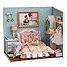 Flever Dollhouse Miniature DIY House Kit Creative Room with Furniture and Cover for Romantic Artwork Gift(Happy Moment)