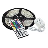 EconoLed 16.4FT SMD 5050 Waterproof 300LEDs RGB Flexible LED Strip Light Lamp + 44Key IR Remote Controller