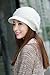 HINDAWI Winter Hats for Women Girls Warm Wool Knit Snow Ski Skull Cap with Visor (White)