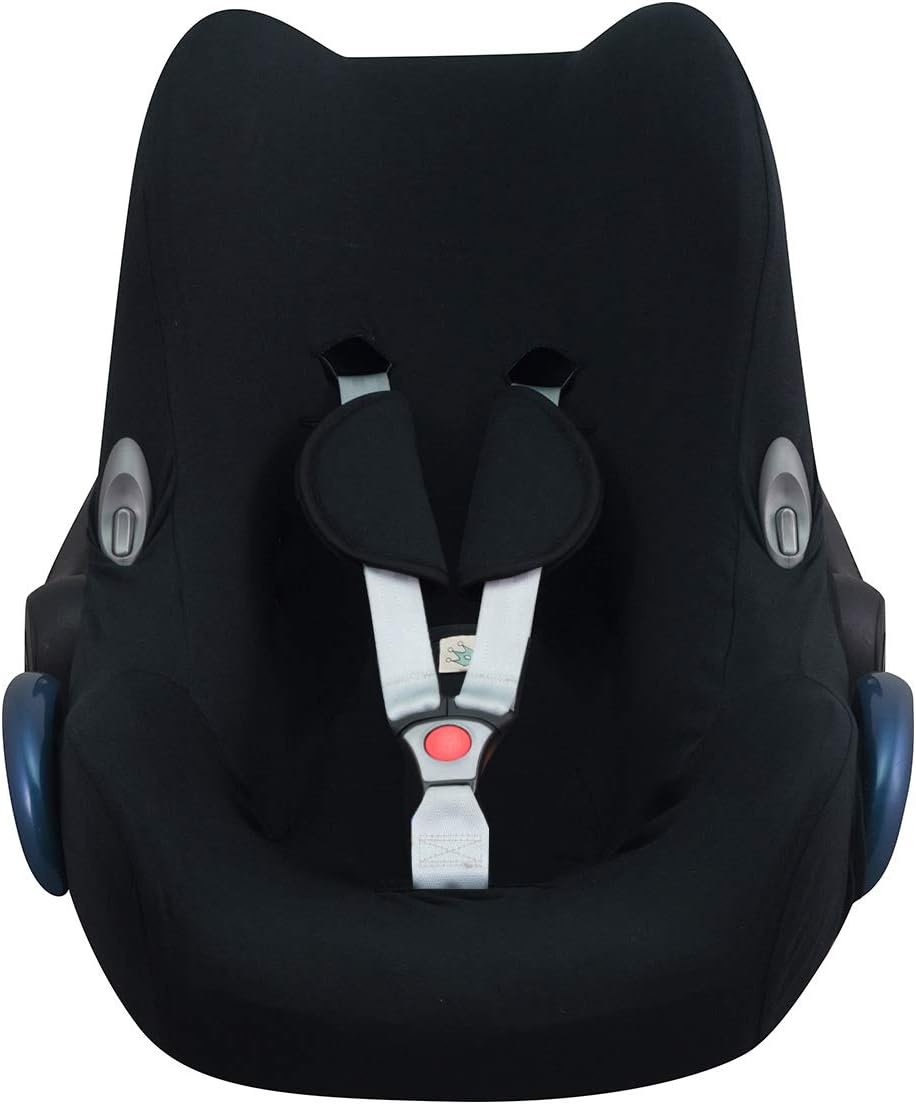 JYOKO Kids Baby car seat Cover Liner Made Cotton Compatible with Maxi COSI Cabriofix and gr 0 (Black Series)