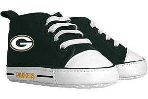 BABY FANATIC MasterPieces - NFL Baby Pre-Walkers Shoes, Officially Licensed Green Bay Packers Football, High Top Sneakers, Soft Anti-Slip Soles, Boys and Girls, 0-6 Months