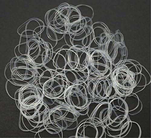 Kcxsy 1000 Pieces Elastic Rubber Bands Hair Bands Hair Ties, Clear