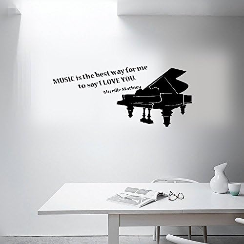 earck Wall Sticker Quotes Music Is The Best Way For Me Quote Wall Sticker For Kids Room Decorations Diy Vinyl Adesivos Decals Piano Art Poster Home Decor