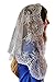 Catholic Chapel Veil Authentic Spanish Embroidered Triangle Mantilla with Sewn-in Comb