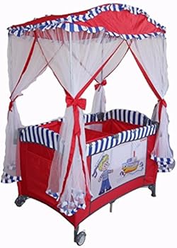 crest cr 218 hanedan oyun parki cibinlikli park yatak ara katli oyun parki denizci kirmizi amazon com tr