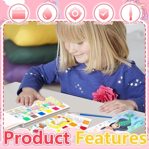 Watercolor Painting Book, 5 Pack Paint with Water Colouring Books, Pocket Watercolor Painting Book for Artist, Beginning, Students(5 Pack)