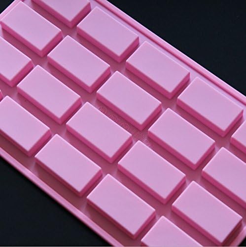 20 Squares Shape Silicone Hand Make Soap Chocolate Modelling Mold