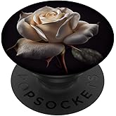 White Rose PopSockets Adhesive PopGrip