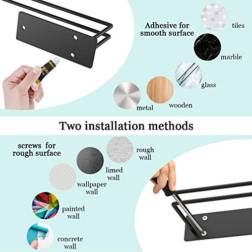 EONSIX- Kitchen Paper Towel Holder,Toilet Paper Holders for Kitchen and Bathroom Countertop. Both Available in Glue Adhesive and Screws, Installed with Easily