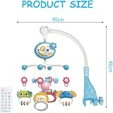 Aolso Baby Crib Toy Star Mobile Music Lights Remote Timer Blue view 2