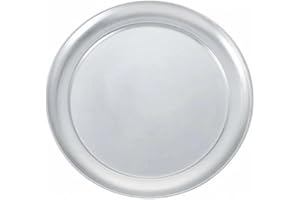 Winco Aluminum Winware 12-Inch Pizza Tray with Wide Rim, 12 Inch