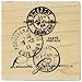 Inkadinkado French Postcard Wood Stamp for Card Decorating and Scrapbooking, 2'' W x 2'' L