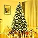 Goplus 8ft Pre-lit Artificial Christmas Tree, Hinged Premium Spruce Xmas Full Tree with 1438 PVC Tips, 430 LED Lights, Folding Metal Stand, for Home Office Party Decoration