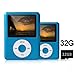 Lecmal Economic Multifunctional MP3 Player / MP4 Player Music Player Portable MP3/MP4 Player with 32G Micro SD Card Mini USB Port - Voice Recorder Media Player Flash Disk , Best Gift for Kids (Blue)