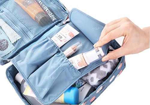 HiDay Floral Print Cosmetic Makeup Bag Travel Toiletry Organizer - Perfect for Your Cheerful Travel