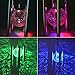IMAGE Solar Powered Light Color Changing Glass Crackle Ball Wind Chime Bubble Tube for Outdoor Garden Décor