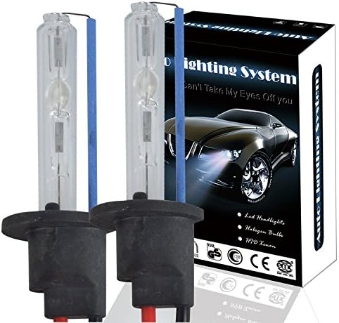 TaiTian 55W HID Xenon Conversion kit replacement xenon bulbs - 2 Year Warranty (H1, 4300K-Crystal White)