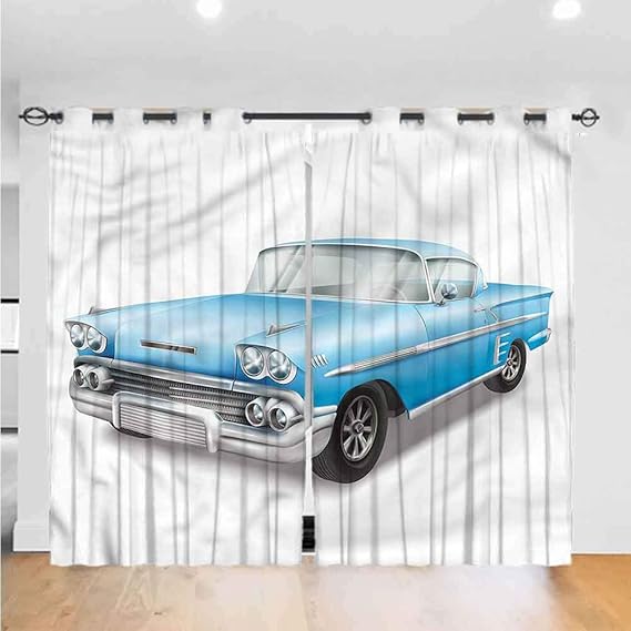 Amazon.com: painting-home Curtains Boys Room, Old Fashion Classic Car