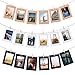 LEJHOME Paper Photo Frame, 30pcs Kraft Hanging Picture Frames Display for 4x6in Photo, Cardboard Photo Frames 30 Clothespins with 3 Ropes for Home Wall Decor, School and Office Decor