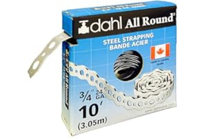 (Pack of 6) Dahl All Round Strapping, Steel, 24Ga 3/4-inch x 10 Feet