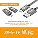 USB C Cable 6ft Braided Fast Charger (+ USB C Adapter) SuperSpeed Type C to USB 3.0 (A to C) USB-IF Extra Long Cord for Nintendo Switch, Samsung Note 8, Galaxy S8, MacBook, Google Pixel 2 - Space Gray