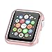 Metal Bumper Case Protective Cover Aluminum Alloy Edge Frame Guard (NOT Screen Protector) Compatible with Apple Watch 38mm Series 3 2 1, Rose Gold