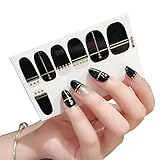 6 Different Sheets Shinny Full Nail Art Tips Stickers False Nail Design Manicure Sets (Style A)