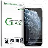 amFilm Glass Screen Protector for iPhone 11 Pro, XS, X (5.8 Inch) (3 Pack) iPhone 11 Pro, 10s, 10 Tempered Glass with Easy Installation Tray