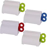 Toothpaste Tube Squeezers Toothpaste Roller - Manual Toothpaste Tube Roller Squeezer Tool, Toothbrush Squeezers, Toothpaste Clip Holder Stand Winder by XYKEEY (Multi-Colored)