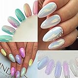 10g/bag Shinning Mirror Mermaid Nail Glitter Powder Gorgeous Nail Art Chrome Pigment Glitters
