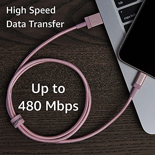 Amazon Basics Nylon USBA to Lightning Cable Cord, MFi Certified