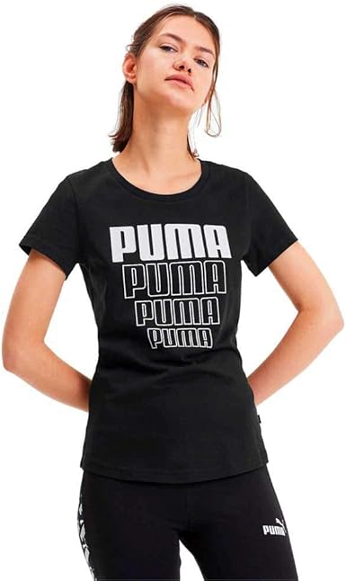 Puma Camiseta Fitness Mujer Rebel Gráfico Negro XS: Amazon.es: Ropa y accesorios